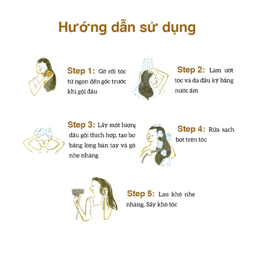 Dầu gội dưỡng tóc và da đầu 6 in 1 100% thiên nhiên Haru Kurokami - Màu nâu Original